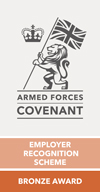 Armed Forces Covenant Employer Recognition Scheme logo Armed Forces Covenant Employer Recognition Scheme logo