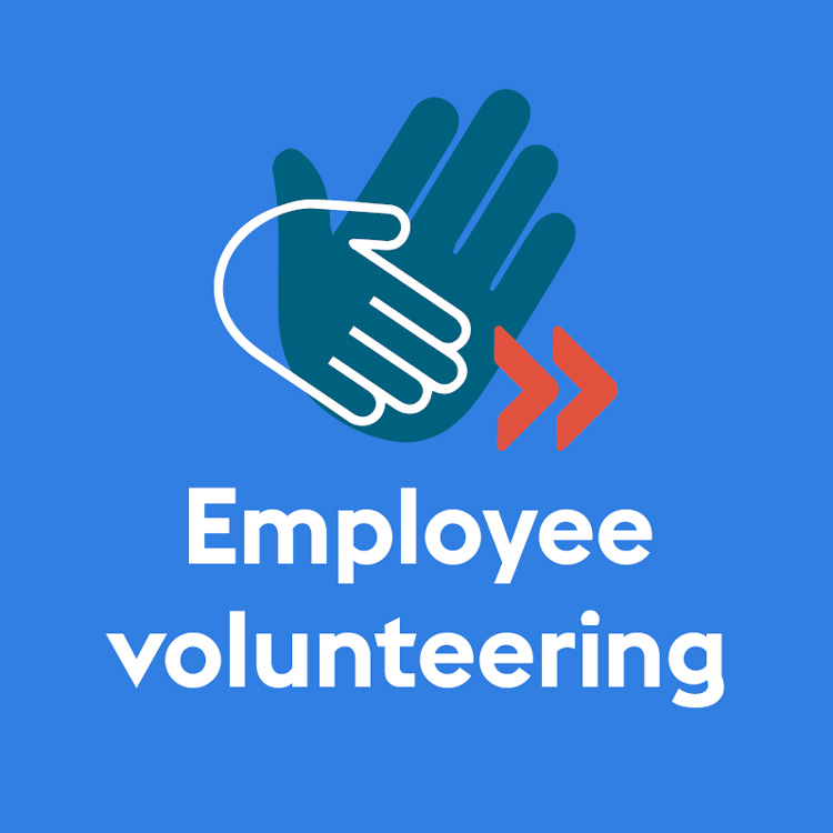 Employee volunteering graphic Employee volunteering graphic
