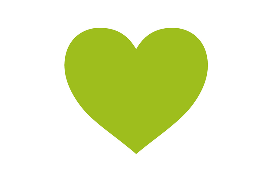 A green heart A green heart