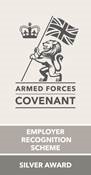 Employer Recognitions scheme silver award icon Armed Forces Covenant, Employer Recognitions scheme silver award icon
