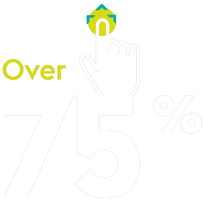 over 75%
