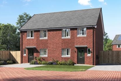 Exterior of a semi-detached new build home