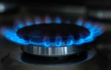 A photo of a gas hob