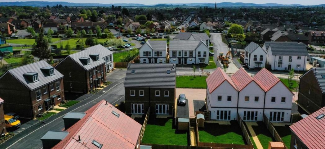 Ariel image of the Green Vale development