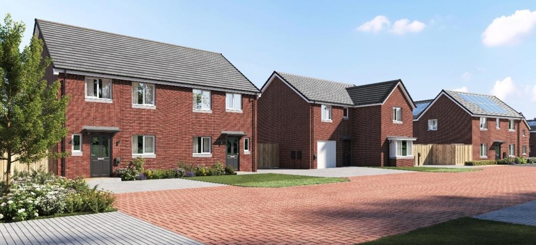 Street view of properties at The Boatyard development
