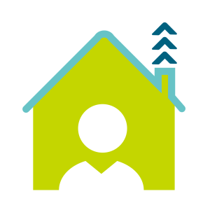 Person in home icon