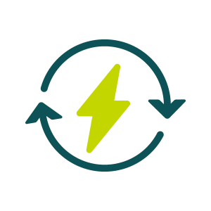 Green electricity icon