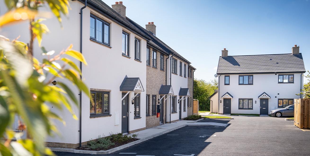 Row of new build houses in Althorne Row of new build houses in Althorne