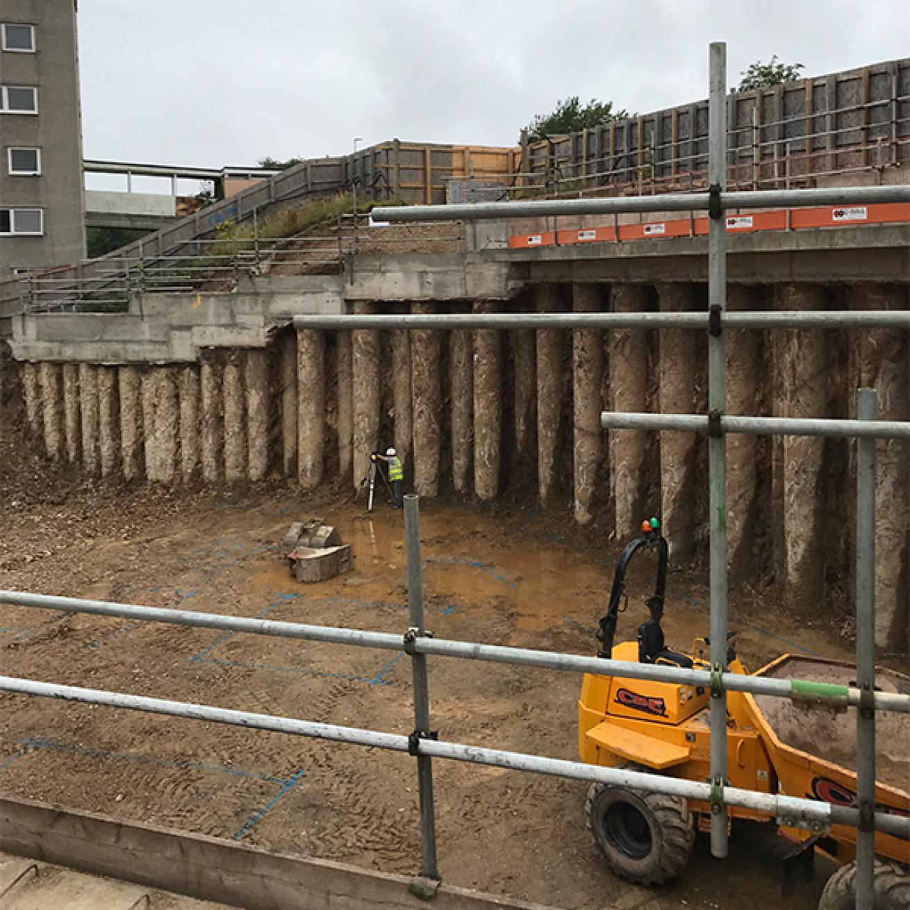 Construction work at the Barne Barton site