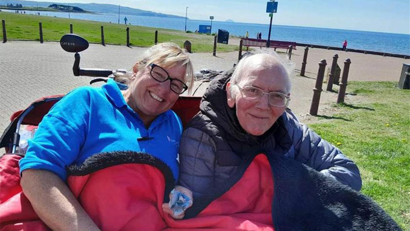 Residents at our Queens Care Home in Ayrshire enjoy rickshaw rides