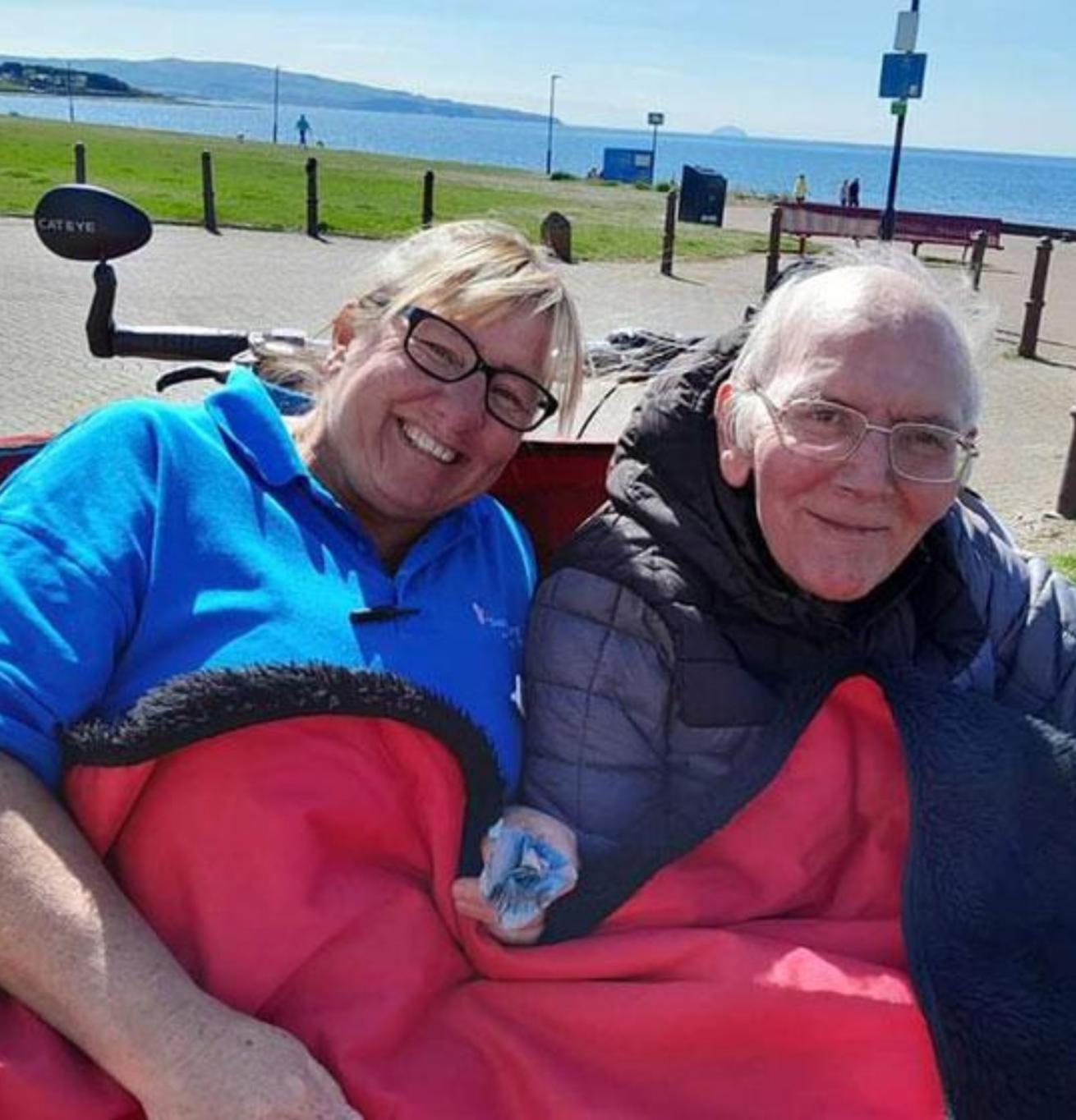 Residents at our Queens Care Home in Ayrshire enjoy rickshaw rides