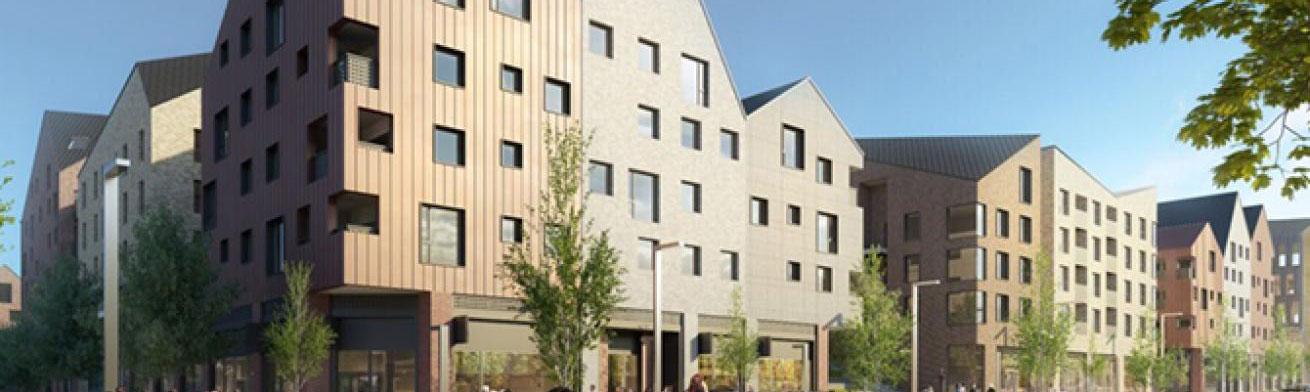A computer generated graphic of the proposed Laindon regeneration project in Basildon