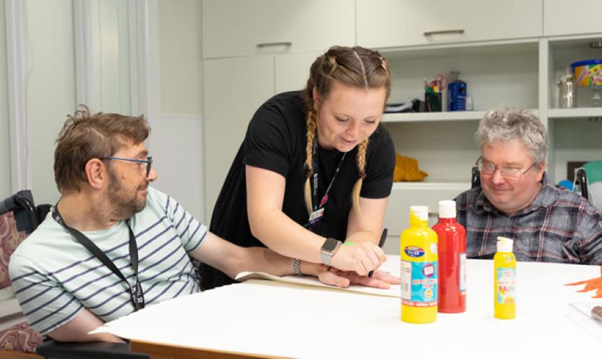 Supported Housing residents taking part in activities with our staff Supported Housing residents taking part in activities with our staff