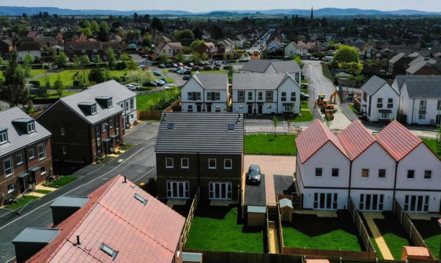 Ariel image of the Green Vale development