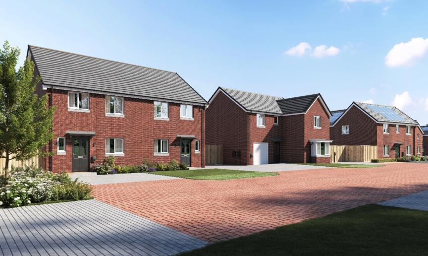 Street view of properties at The Boatyard development