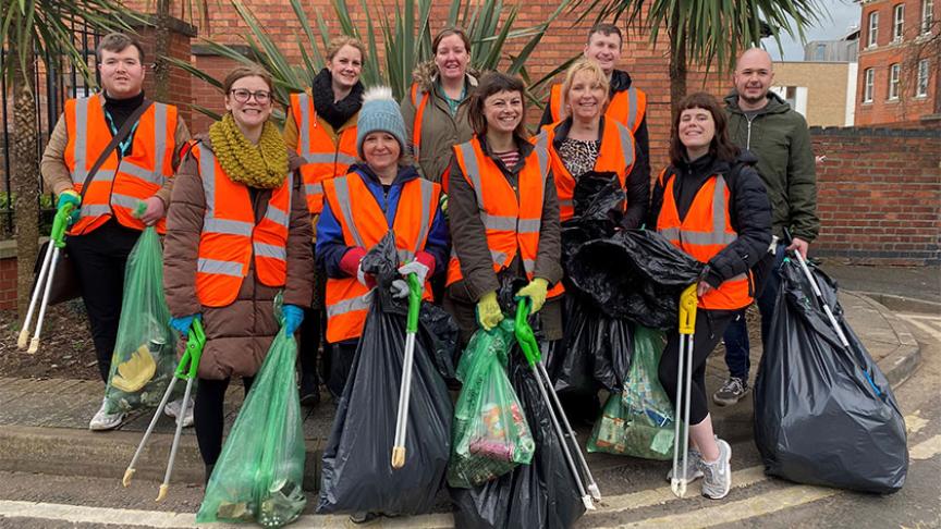Sanctuary staff taking part in Go Green week null