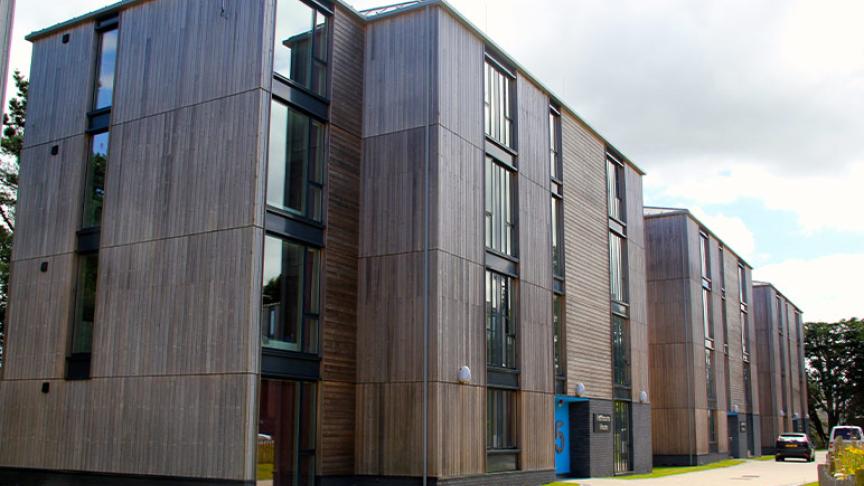 Exterior of student accommodation in Truro