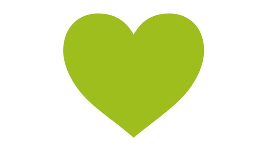 A green heart A green heart