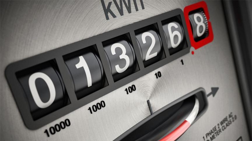 Stock image of a energy pre-payment meter