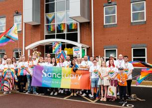 Sanctuary employees and those close to them supporting Pride in Hull 2022