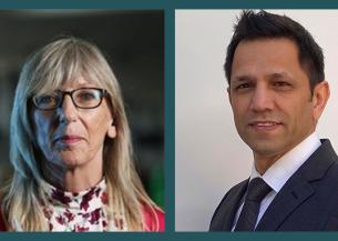 Headshots of Fiona MacGregor and Prem Singh, members of Sanctuary Group's Board.
