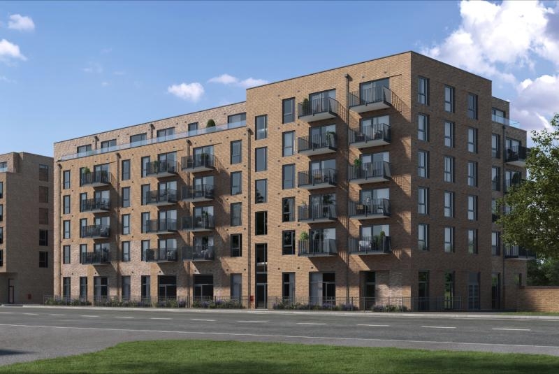 A large purpose built apartment building with balconies